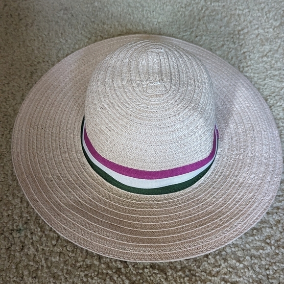 NEW! JANIE AND JACK STRAW STRIPED SUN HAT - 6 - 12 Month - Picture 2 of 5